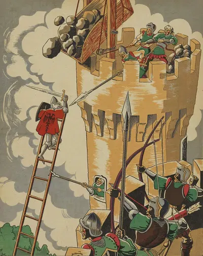 Bertrand du Guesclin le preux connétable Pl.9 by J.P Vernay, 1944 — digital art print download