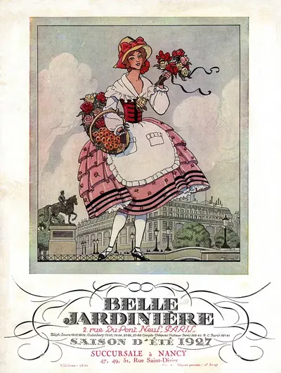 Прекрасная садовница – Летний сезон by Жан Рутиер, 1927 — digital art print download