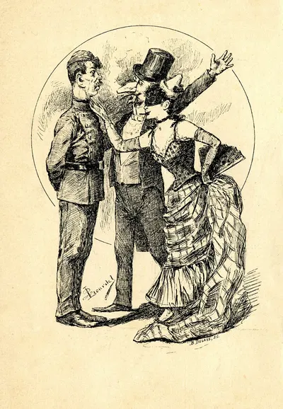 Programme du bal des étudiants by Lourdel, 1890 — digital art print download