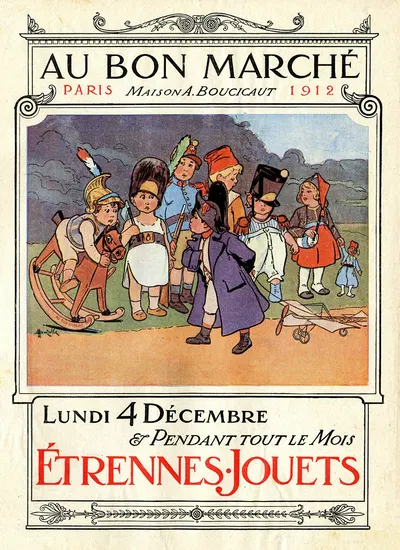 Au Bon Marché – Подарки, игрушки by Марселлен Озоль, 1912 — digital art print download