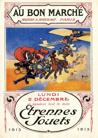 В Бон Марше – новогодние подарки, игрушки by Марселлен Озоль, 1913 — digital art print download