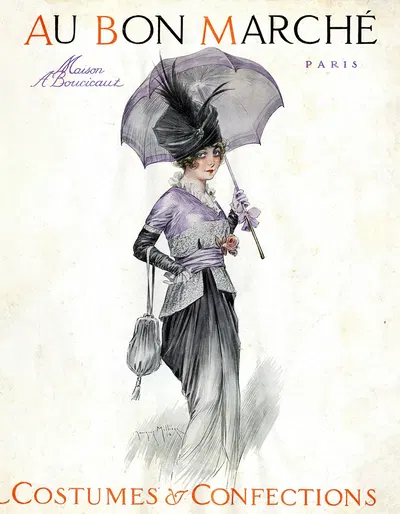 Au Bon Marché – Костюмы и кондитерские изделия by Морис Милье — digital art print download