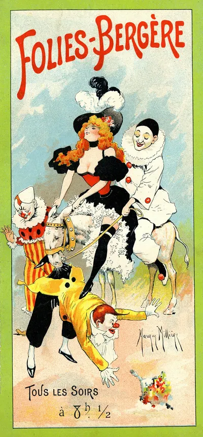 Folies-Bergère by Maurice Milliere, 1897 — digital art print download