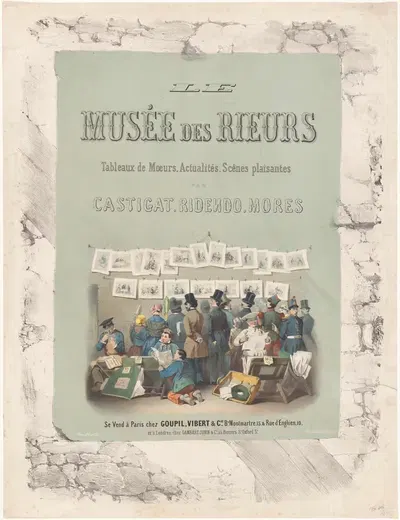 Poster for the print series Le Musée des Rieurs by Victor Jean François Dollet, 1847 — digital art print download