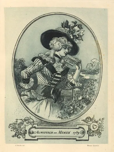 Almanach des muses by Albert Robida, 1895 — digital art print download