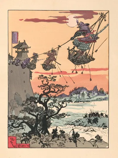 Un Roman Franco-Japonais by Albert Robida, 1895 — digital art print download