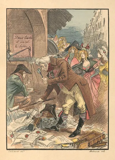 L'Anglais Collectionneur by Albert Robida, 1895 — digital art print download