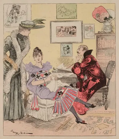 Economie domestique by Albert Robida, 1889 — digital art print download