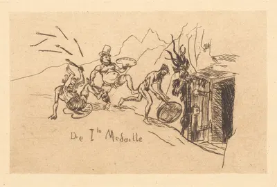 Die Ite Medaille by Albert Welti, 1910 — digital art print download