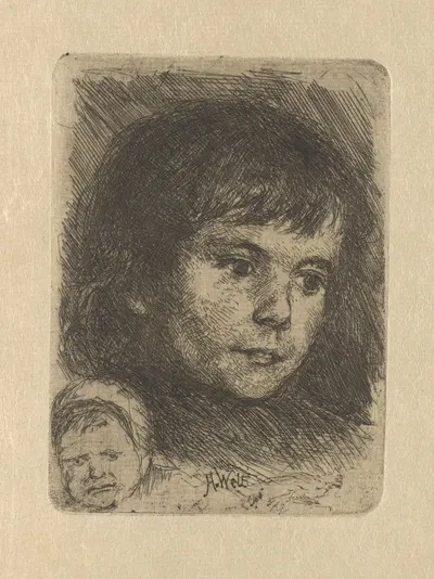 Kinderkopf by Albert Welti, 1893 — digital art print download