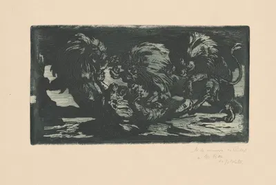 Löwenkampf 2 by Albert Welti, 1898 — digital art print download