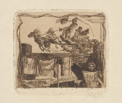 Neujahrskarte 1901 by Albert Welti, 1901 — digital art print download