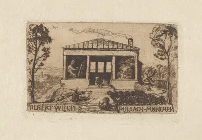 Wohnungsanzeige Albert Welti, Pullach by Albert Welti, 1900 — digital art print download