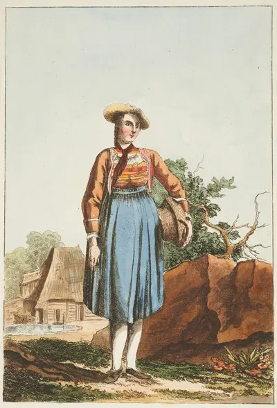 Молодая крестьянка из кантона Люцерн by Каспар Вольф, 1777-1779 — digital art print download