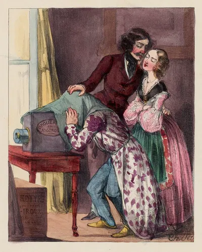 (Муж). Я смотрю, но ничего не вижу by Шарль Вернье, 1840 — digital art print download