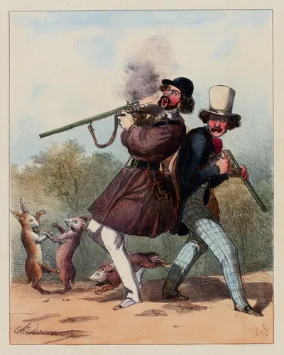 Удивительное открытие 1840 года. – Ружье, заряжающееся by Шарль Вернье, 1840 — digital art print download