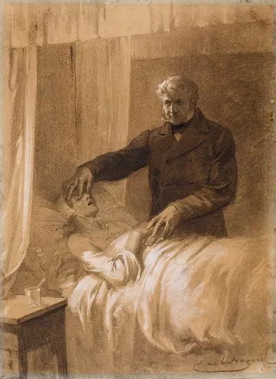 Он закрыл ей глаза by Эмиль-Антуан Баяр, 1879-1880 — digital art print download