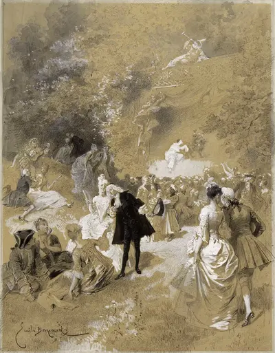 Праздник у Терезы by Эмиль-Антуан Баяр, 1886 — digital art print download