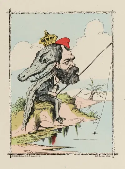 Граф Парижский Крокодил by Фостен Бетбеде, 1871 — digital art print download