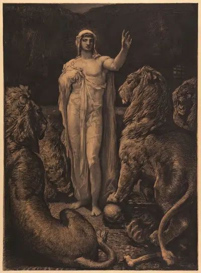 Львы by Франсуа-Николя Шиффлар, 1860-1868 — digital art print download