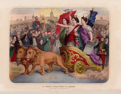 Франция, провозглашающая Свободу. by Госселен, 1856 — digital art print download