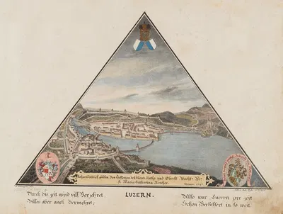 Luzern by Jakob Schwegler, 1828 — digital art print download