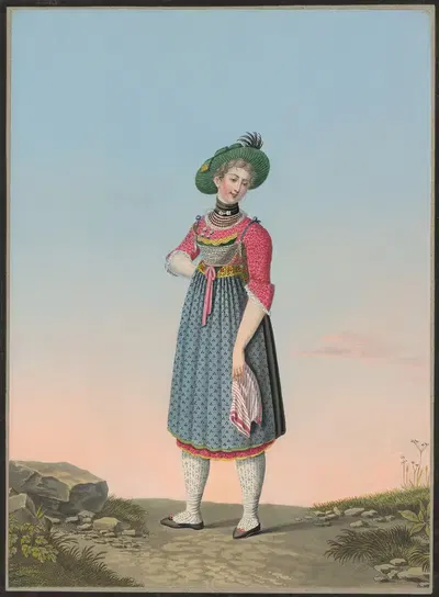 Луиза Ташер, Де сталла, кантон Граубюнден by Жан Эммануэль Лоше, 1825-1830 — digital art print download