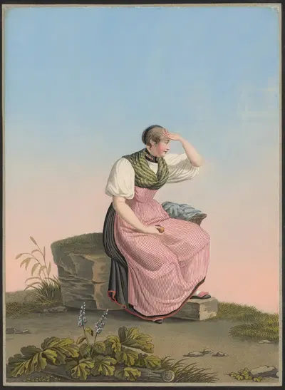 Мадлен Глар, Де Лутцвиль в кантоне Аргау by Жан Эммануэль Лоше, 1825-1830 — digital art print download