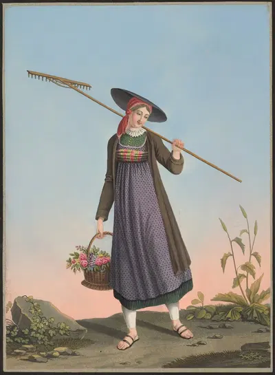 Барба Пеллегрини, Из Валлегио в кантон Тичино by Жан Эммануэль Лоше, 1825-1830 — digital art print download