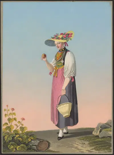 Мари Шлаттер, от Букса до кантона Унтервальд by Жан Эммануэль Лоше, 1825-1830 — digital art print download