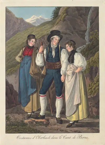 Костюмы Оберхазли в кантоне Берн by Жозеф Рейнхарт, 1808 — digital art print download