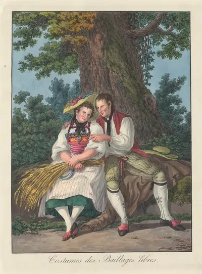Костюмы свободных округов by Жозеф Рейнхарт, 1808 — digital art print download