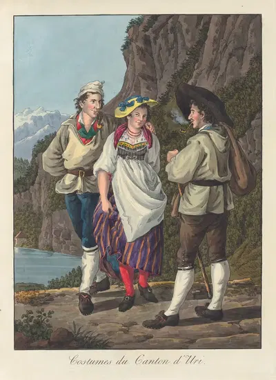 Костюмы кантона Ури by Жозеф Рейнхарт, 1808 — digital art print download