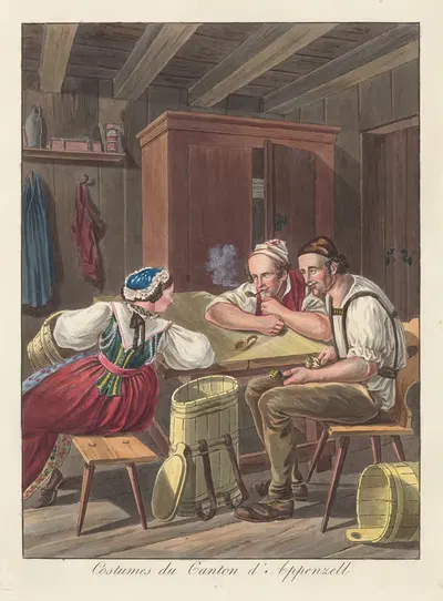 Костюмы кантона Аппенцелль by Жозеф Рейнхарт, 1808 — digital art print download