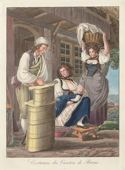Костюмы кантона Берн by Жозеф Рейнхарт, 1808 — digital art print download