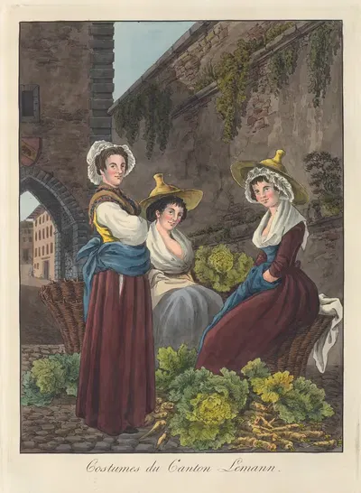 Костюмы кантона Леманн by Жозеф Рейнхарт, 1808 — digital art print download