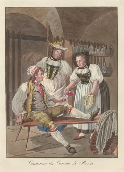 Костюмы кантона Берн by Жозеф Рейнхарт, 1808 — digital art print download