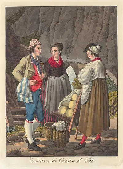 Костюмы кантона Ури by Жозеф Рейнхарт, 1808 — digital art print download