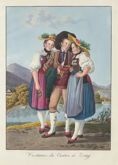 Костюмы кантона Цуг by Жозеф Рейнхарт, 1808 — digital art print download