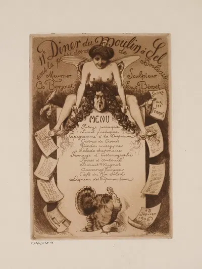 11-й ужин на Мулен а Сель, 13 января 1906 года, под председательством Буа by Леон Лебег, 1906 — digital art print download