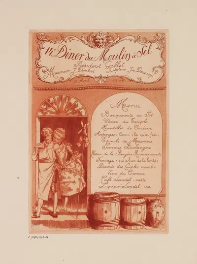 14-й ужин в Мулен а Сель, 12 апреля 1906 года, под председательством Галле by Леон Лебег, 1906 — digital art print download