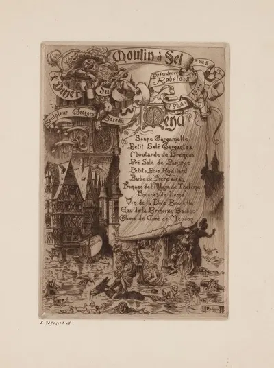 Первый ужин в Мулен а Сель, 7 мая 1904 года, под председательством Рабле by Леон Лебег — digital art print download