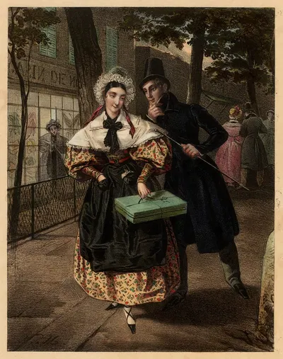 Встреча by Николя Эсташ Маурен, 1834 — digital art print download