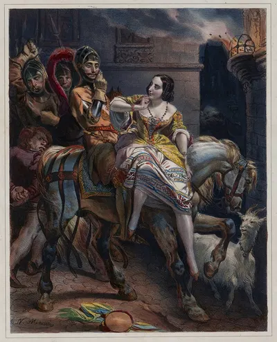Похищение by Николя Эсташ Маурен, 1834 — digital art print download