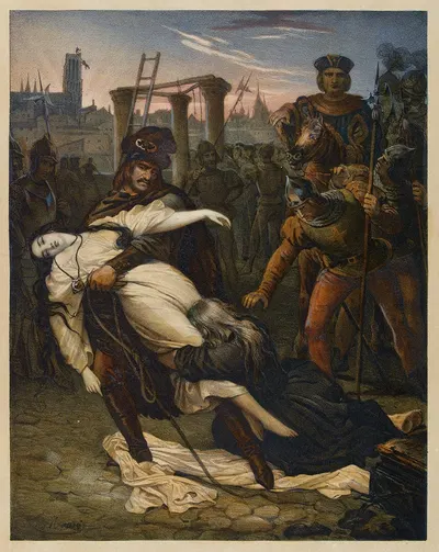 Mort de la Esmeralda by Nicolas Eustache Maurin, 1834 — digital art print download