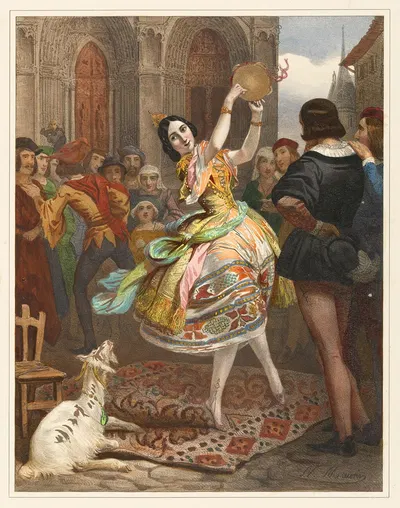 Площадь Нотр-Дам by Николя Эсташ Маурен, 1834 — digital art print download