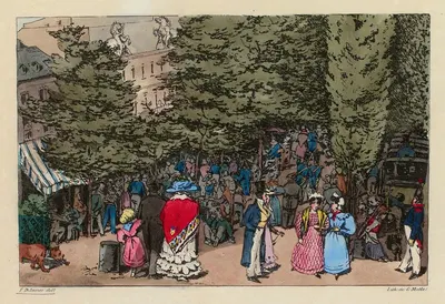 Бульвар дю Темпл by Феликс Фортюне Деларю — digital art print download