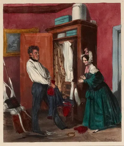 Долгая смена, когда не спал by Фредерик Бушо, 1835 — digital art print download