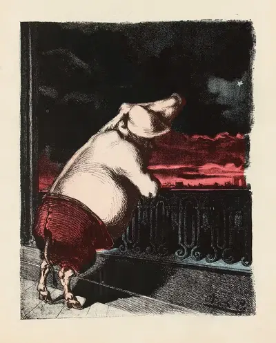 Свинья из Тюильри by Зют (Альфред Ле Пети) — digital art print download