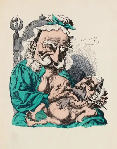 Младенец у матери Гийома. by Зют (Альфред Ле Пети) — digital art print download